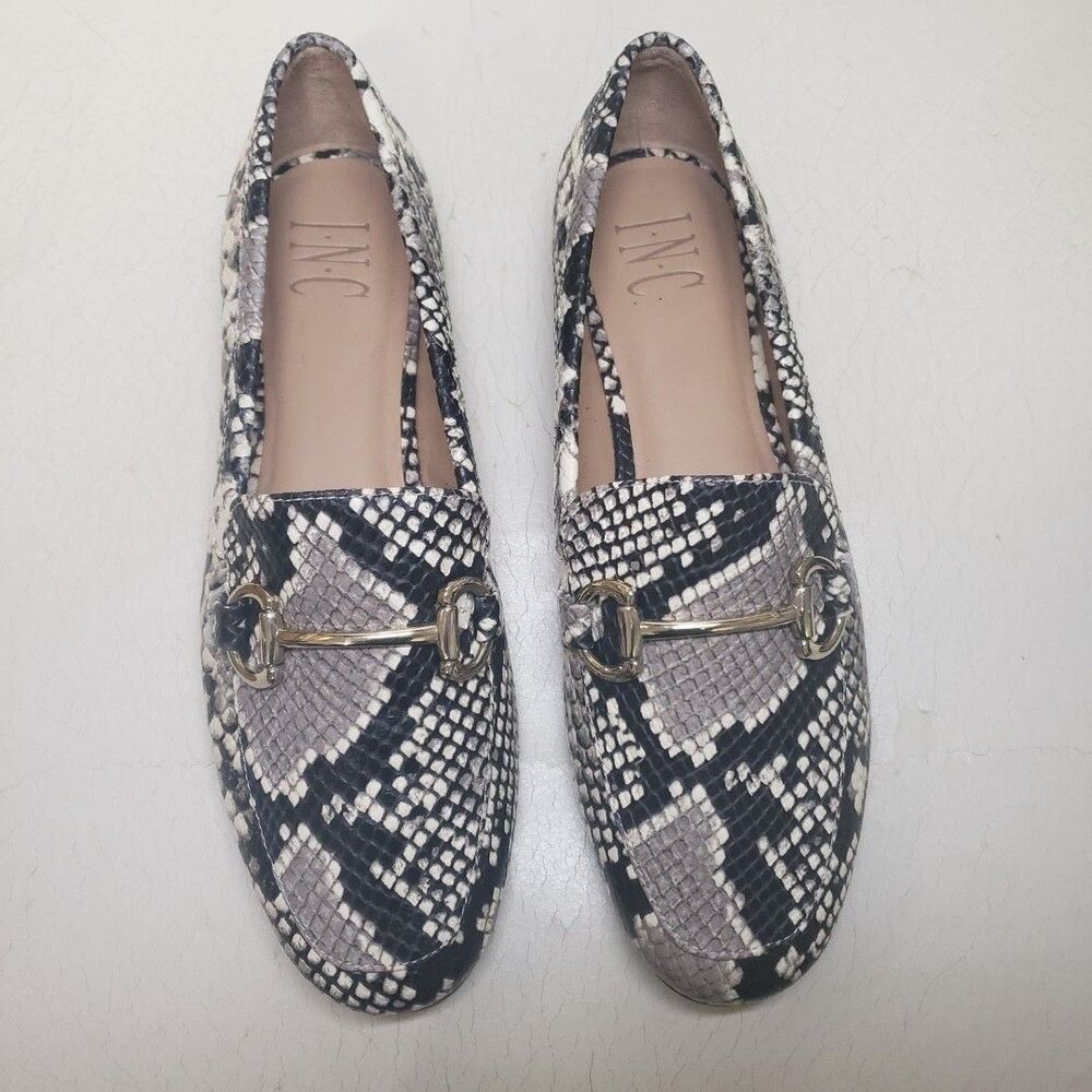International Concepts Women's Shoes Gayyle Fabric Nat Snake Sz 7M